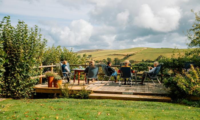 Outside meeting at the lavender farm